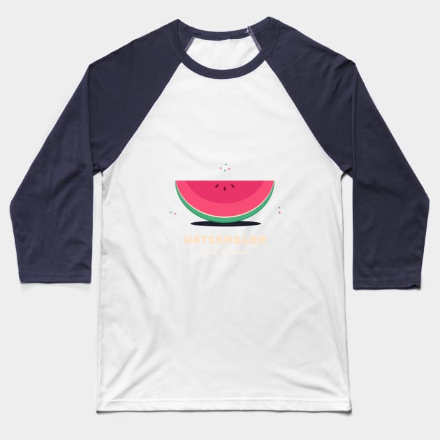 watermelon Baseball T-Shirt by ballano